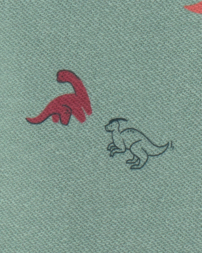 Baby Boy 2-Piece Dinosaur French Terry Sweatshirt & Pant Set - Green, image 3 of 4 slides