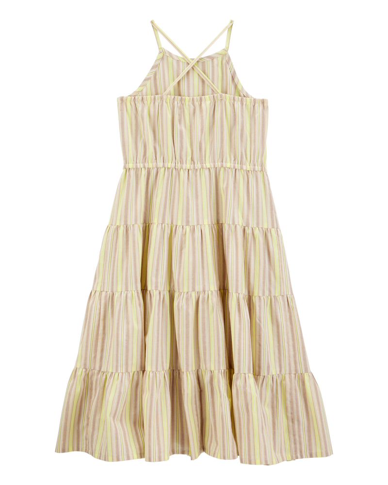 Enfant Robe tissée sans manches à rayures, image 2 sur 5 diapositives