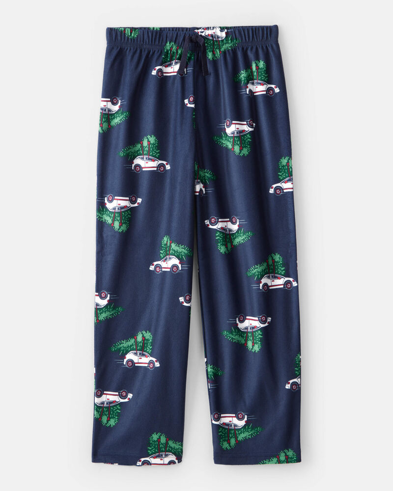 Kid Christmas Cars Loose Fit Pyjama Bottoms - Navy, image 1 of 4 slides