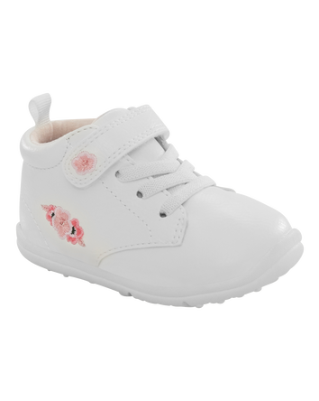  Every Step® First Walker Floral High-Top Sneakers - White, 