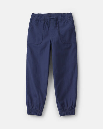 Boys Twill Joggers - Navy Blue, 