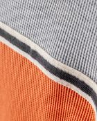 Boys Colourblock Thermal Long-Sleeve Tee - Orange/Grey, image 2 of 4 slides