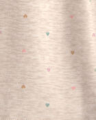 Baby Girl Heart Fleece Drawstring Pants - Cream, image 3 of 4 slides