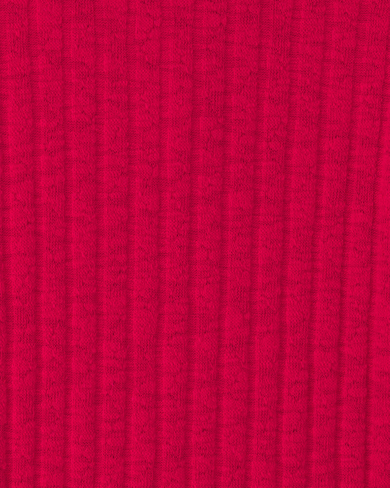 Filles - Col roul&eacute; &agrave; manches longues - Rouge, image 2 sur 2 diapositives