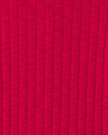 Girls Long-Sleeve Turtleneck Top - Red, 