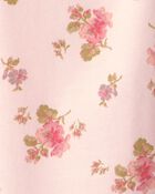 Filles - Pantalon de jogging en tricot avec cordon de serrage, floral - Rose, image 3 sur 3 diapositives