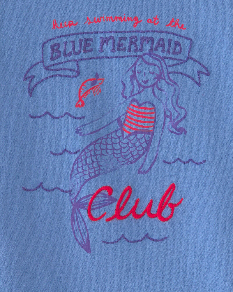 Baby Girl Mermaid Top - Blue, image 3 of 4 slides