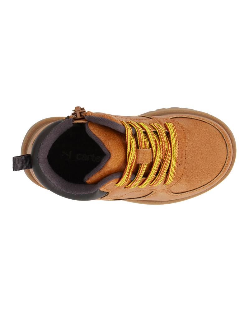 Toddler High Top Faux Leather Boots, image 3 of 6 slides