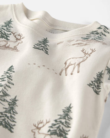 Toddler 2-Piece Organic Cotton Pyjamas in Reindeer Forest, 