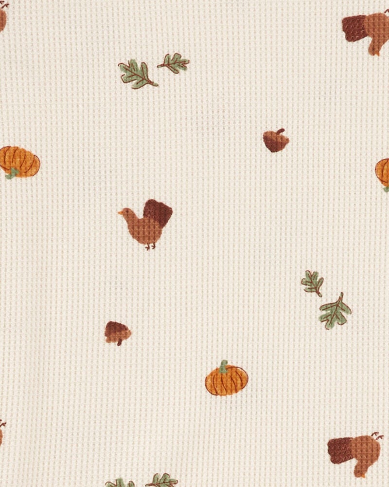 Kid 2-Piece Thanksgiving Cotton Blend Pyjamas, image 2 of 3 slides