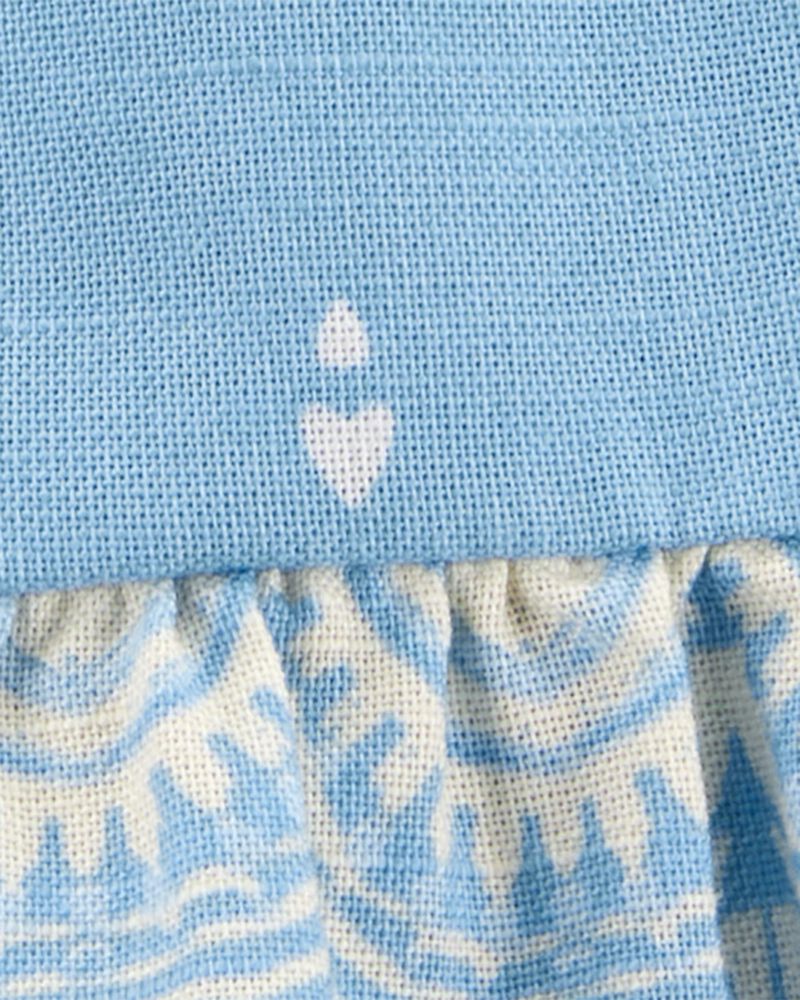 Enfant en bas âge Débardeur à cœurs et ikat - Bleu, image 2 sur 3 diapositives
