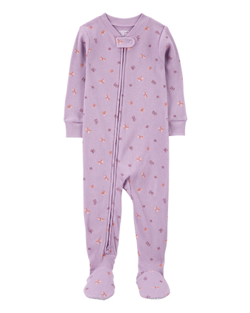 Toddler 1-Piece Butterfly Thermal Footie Pyjamas, 