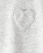Toddler Girl Heart Pocket Top - Grey, image 2 of 3 slides