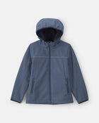 Boys Quilted Mid Weight Jacket- Blue, image 1 of 4 slides