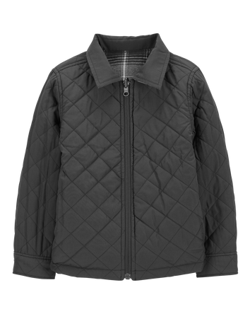 Toddler Reversible Plaid Flannel Woven Jacket - Plaid, 