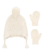 Toddler 2-Pack Pom Hat & Mittens Set, image 1 of 3 slides