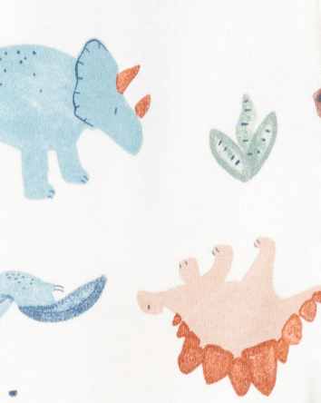 Baby Dinosaur 2-Way Zip Cotton Sleeper pyjamas, 
