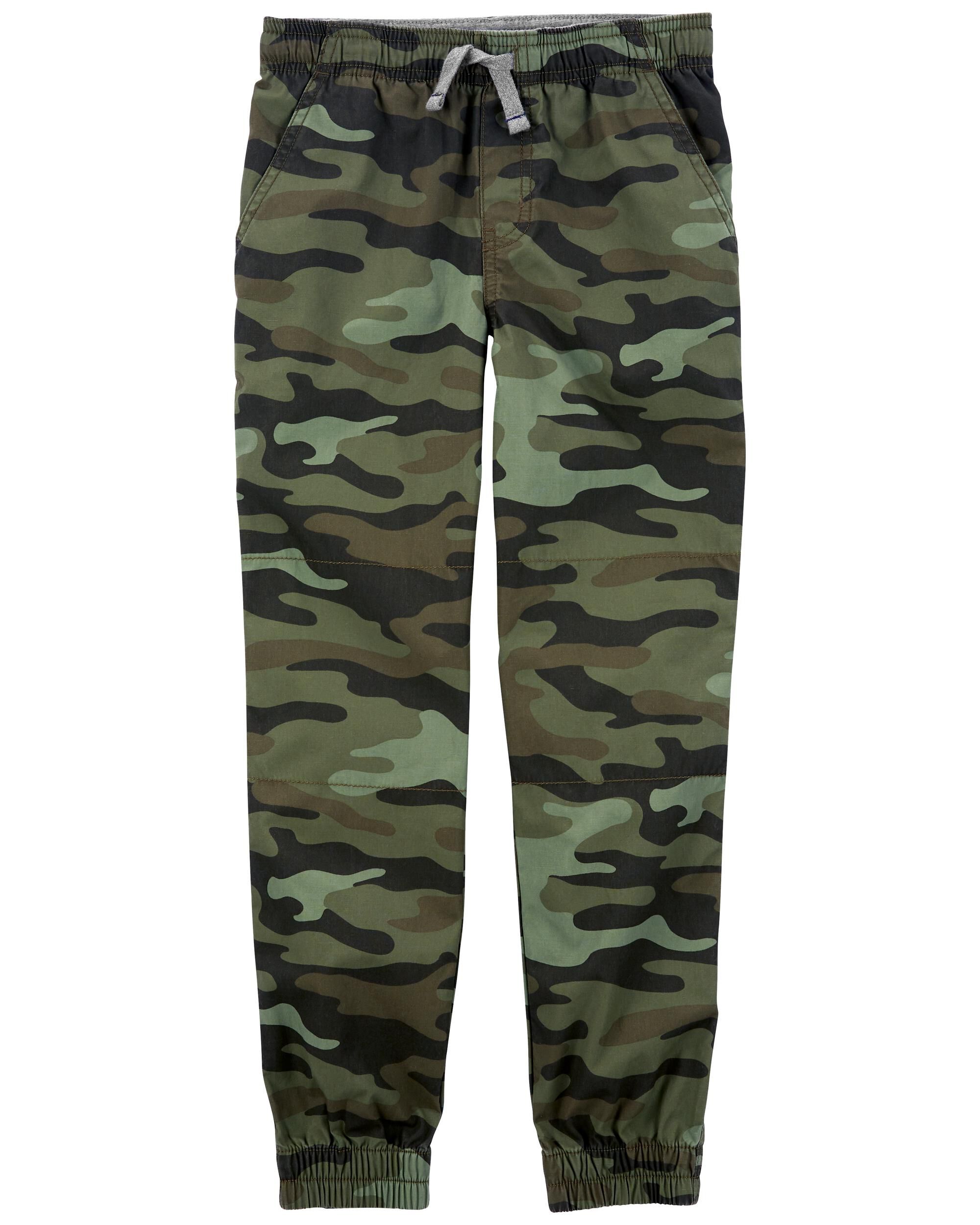 Camo pull on store pants