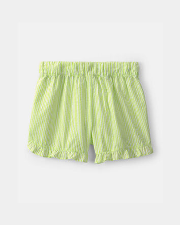 Girls Ruffle-Trim Shorts - Green, 