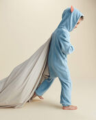 Boys 1-Piece Monster Halloween Fleece Pyjama Costume - Blue, image 3 of 8 slides
