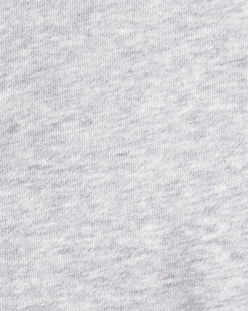 Toddler Boy Solid Fleece Long-Sleeve Zip Hoodie - Grey, 