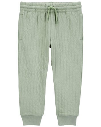 Toddler Pull-On Quilted Joggers - Green, 