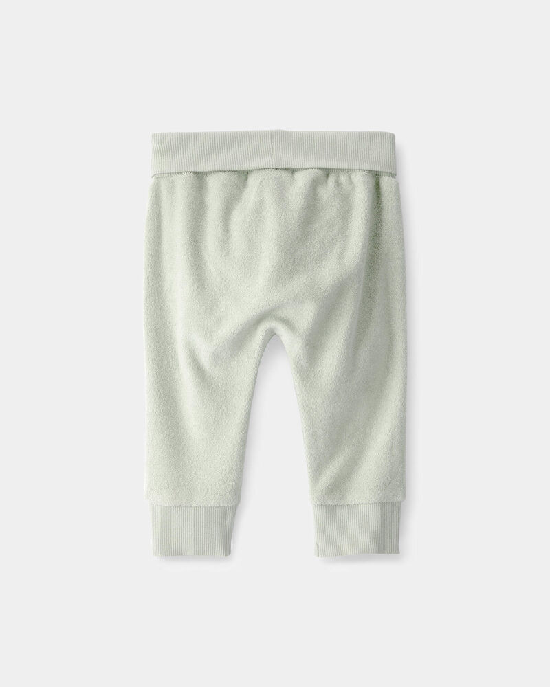 Baby Terry Pants - Green, image 2 of 4 slides