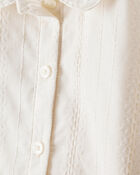 Toddler Girl Cotton Long-Sleeve Button-Down - White, image 2 of 4 slides