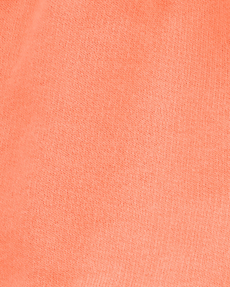 Baby Girl Pull-On French Terry Shorts - Orange, image 3 of 4 slides