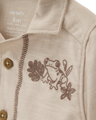 Baby 2-Piece Button-Down Shirt & Short Set, image 2 of 4 slides