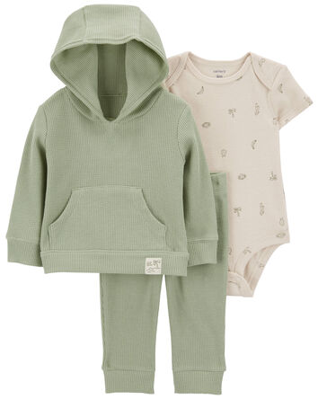 3-Piece Little Hooded Pullover Set, 