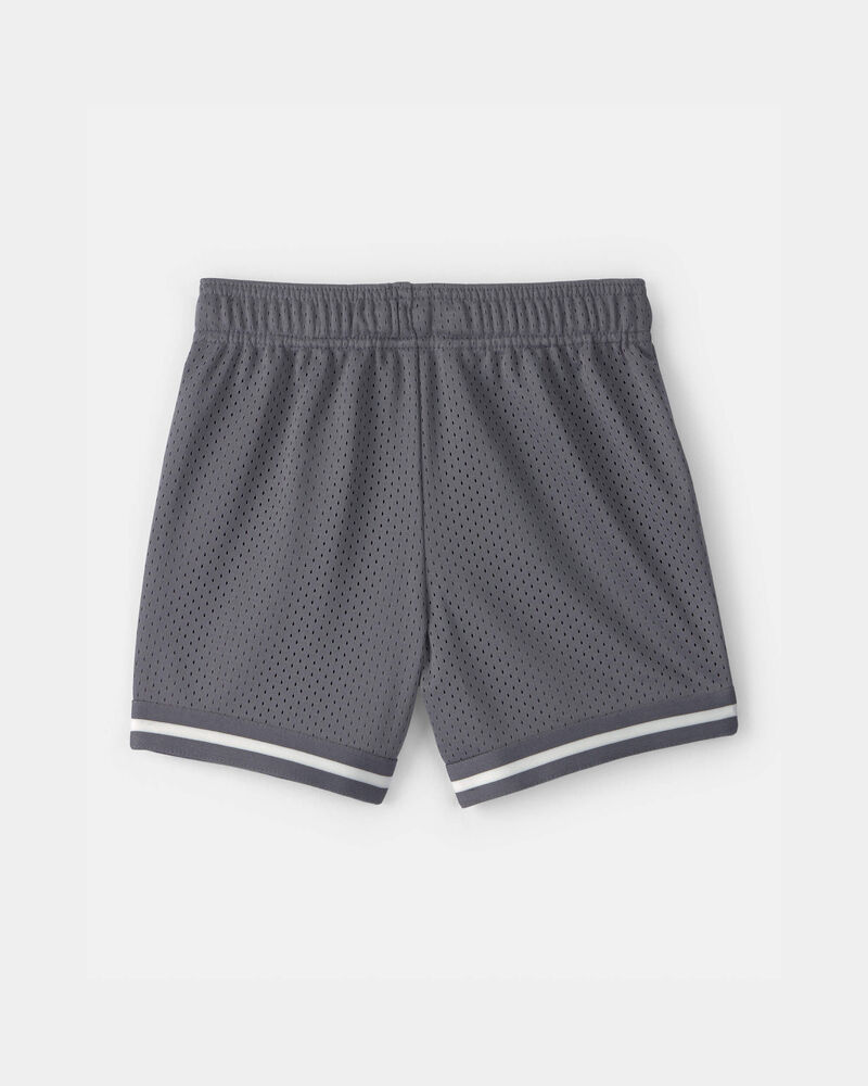 Toddler Boy Stripe Mesh Active Shorts - Grey, image 2 of 4 slides
