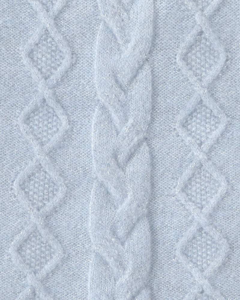 Toddler Girl Metallic Sweater - Blue, image 2 of 3 slides