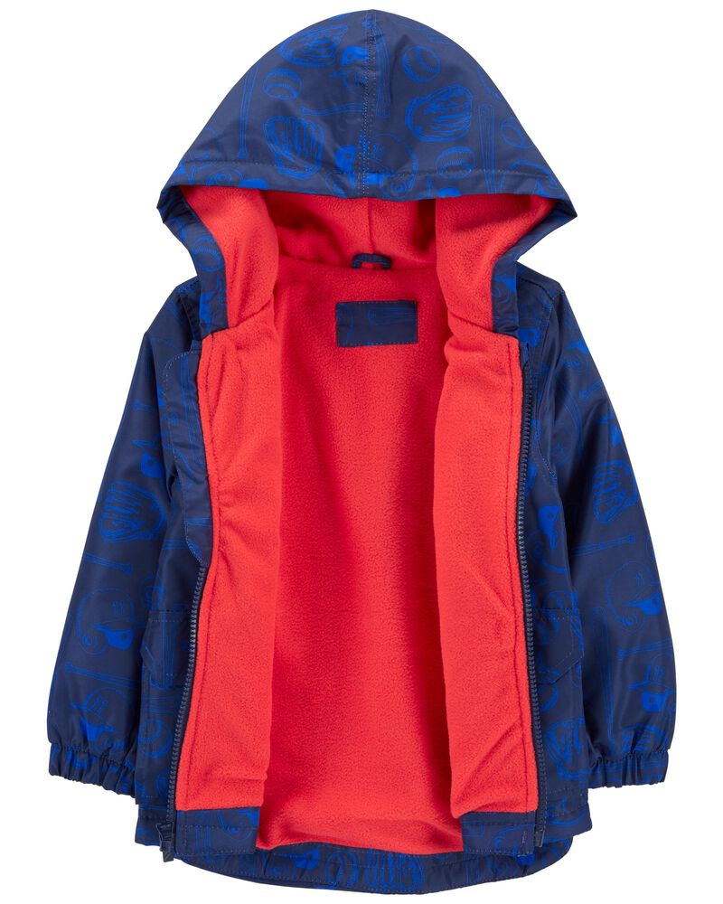 Baby Navy FleeceLined Baseball Rain Jacket