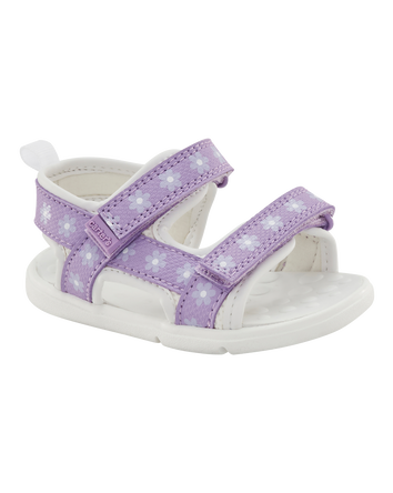  Every Step® First Walker  Floral Sandals - Purple/White, 