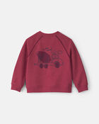 Baby Boy 2-Piece Construction French Terry Top & Pant Set - Burgundy, image 2 of 6 slides