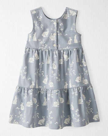 Toddler Organic Cotton Bunny-Print Dress, 