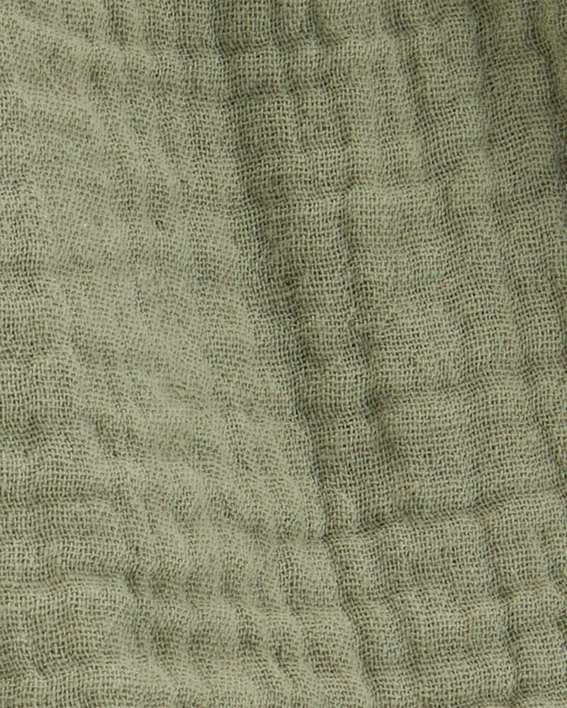 Baby Ruffle Gauze Shorts - Green, image 3 of 4 slides