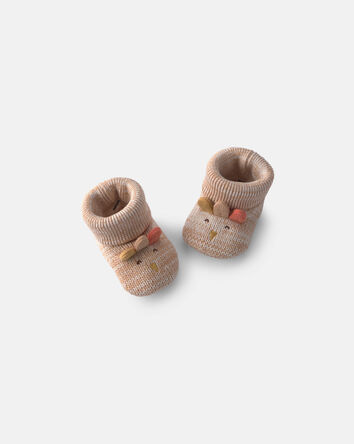 B&eacute;b&eacute; - Chaussons &agrave; motifs de dinde de l&rsquo;Action de gr&acirc;ce - Brun, 