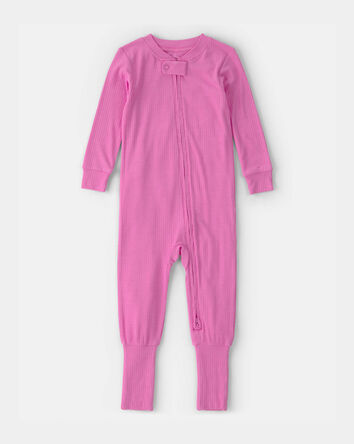Baby Girl PurelySoft Snug Fit 1-Piece Pajama - Pink, 