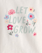 Girls Organic Cotton 'Let Love Grow' Tee, image 3 of 4 slides
