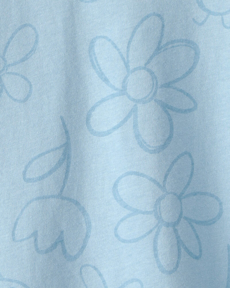Baby Girl Ladybug Floral Top - Blue, image 2 of 3 slides
