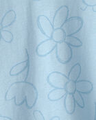 Baby Girl Ladybug Floral Top - Blue, image 2 of 3 slides