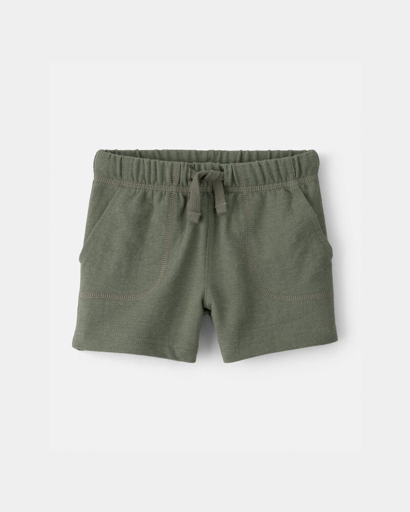 Baby Boy French Terry Shorts - Green, image 1 of 4 slides