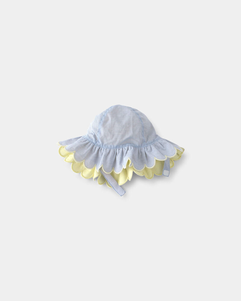 B&eacute;b&eacute; fille - Chapeau de soleil festonn&eacute; Winnie l&rsquo;Ourson de Disney&reg; - Bleu, image 4 sur 4 diapositives