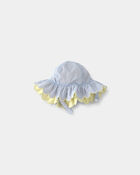 B&eacute;b&eacute; fille - Chapeau de soleil festonn&eacute; Winnie l&rsquo;Ourson de Disney&reg; - Bleu, image 4 sur 4 diapositives
