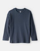 Boys Solid Thermal Long-Sleeve Tee - Navy, image 1 of 3 slides