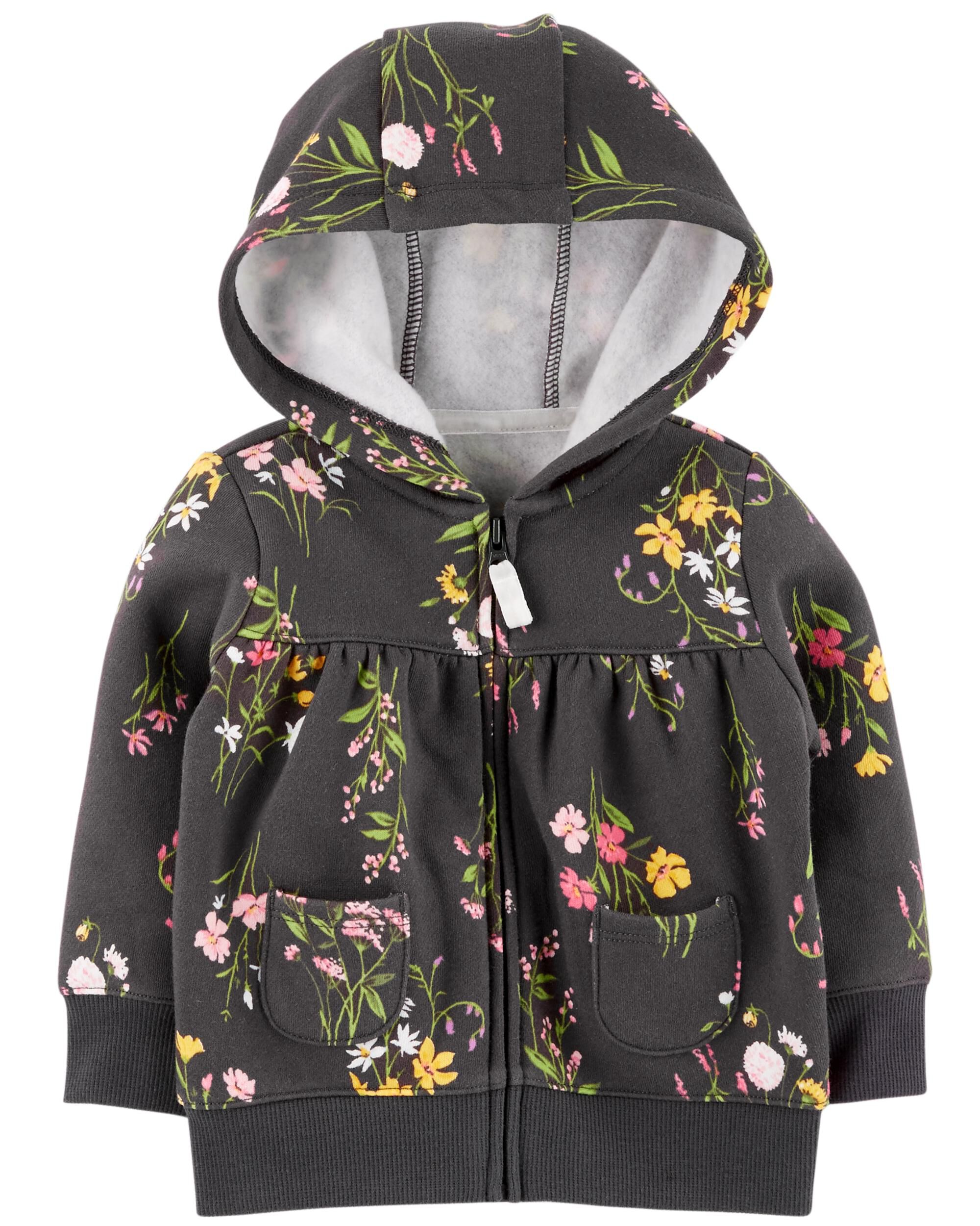 floral zip up jacket