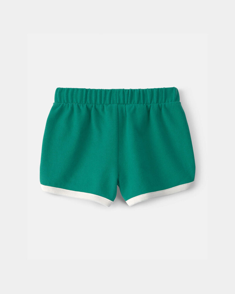 Toddler Girl French Terry Athletic Shorts - Green, image 2 of 4 slides