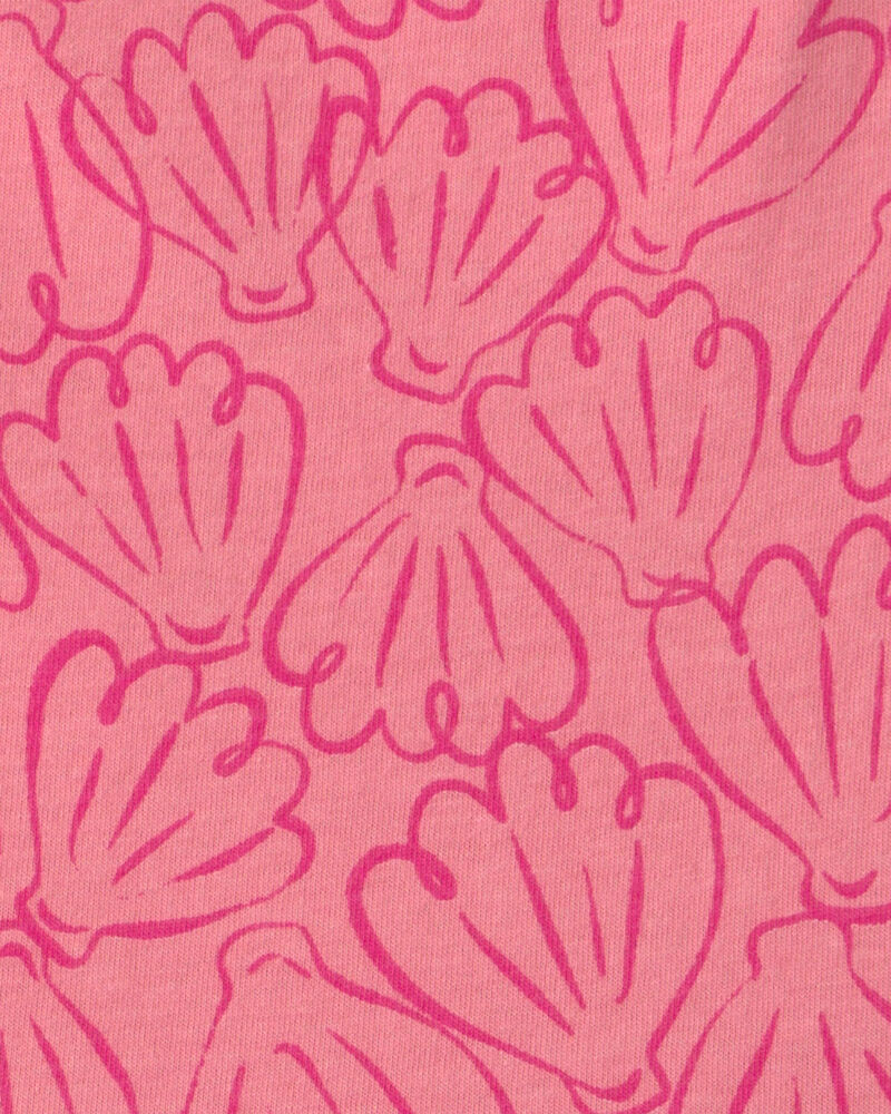 Girls Shell Romper - Coral, image 2 of 3 slides